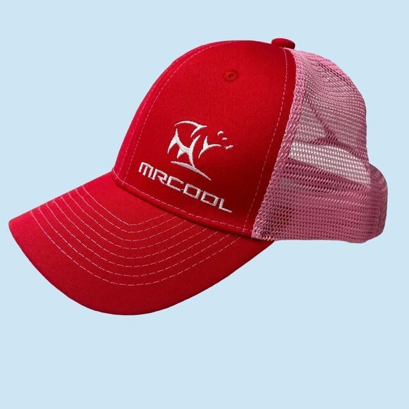 Mr Cool Hat Cap Adult Red Pink Adjustable‎ One Size Dad Trucker Mesh Mens - Picture 3 of 8